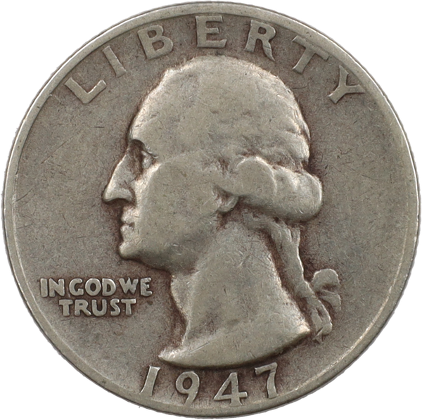 1947-S Washington Silver Quarter F