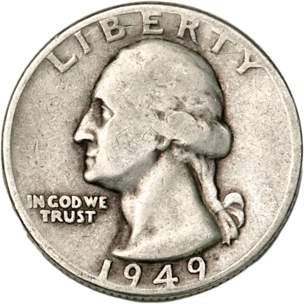 1949-D Washington Silver Quarter CIRC