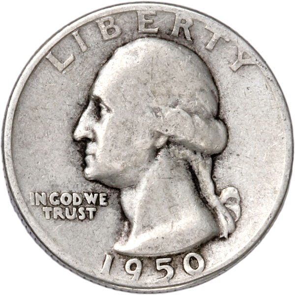 1950-D Washington Silver Quarter CIRC