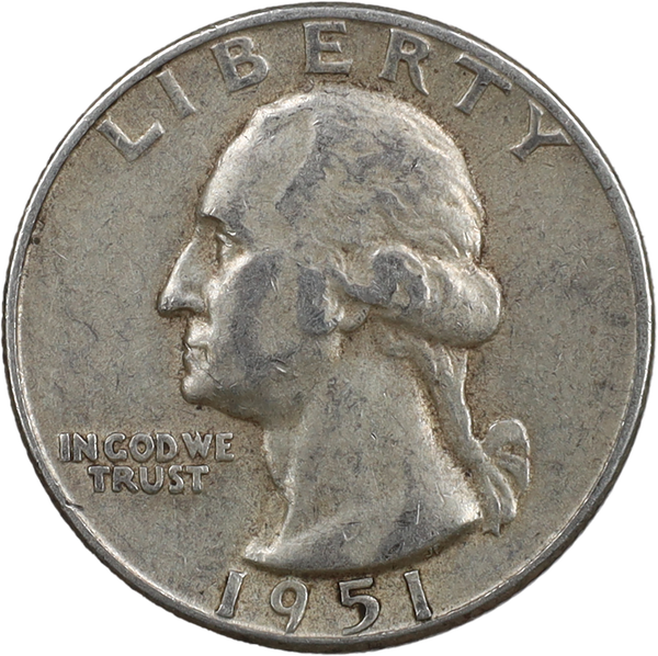 1951 Washington Silver Quarter XF