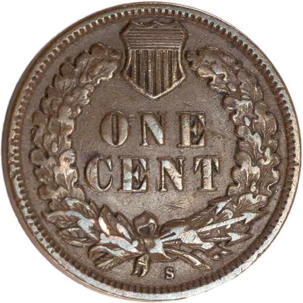 1908-S Indian Head Cent, Variety 3, Bronze XF45 | Littleton Coin