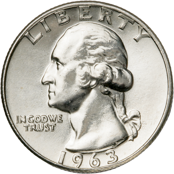 1963-D Washington Silver Quarter MS60