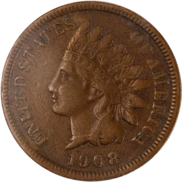 1908-S Indian Head Cent, Variety 3, Bronze XF45 | Littleton Coin
