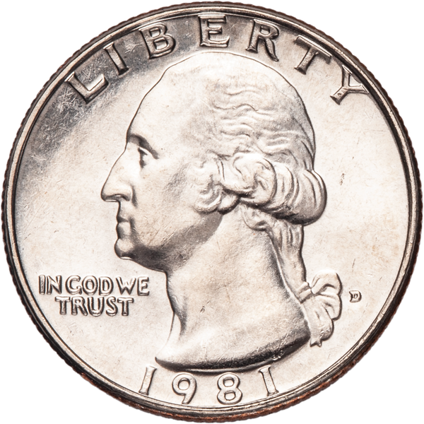 1981-D Washington Quarter MS60