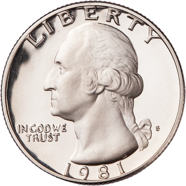 1981-S Washington Quarter, Proof, Filled S