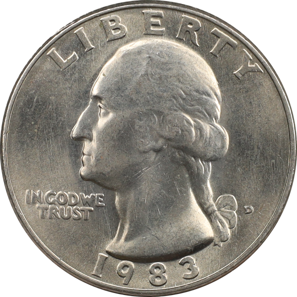 1983-D Washington Quarter MS60