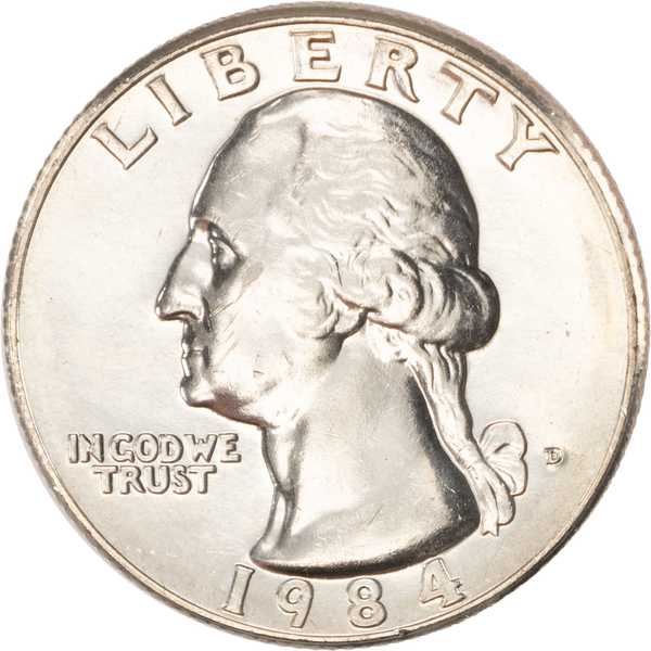 1984-D Washington Quarter MS60