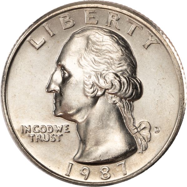 1987-D Washington Quarter MS60