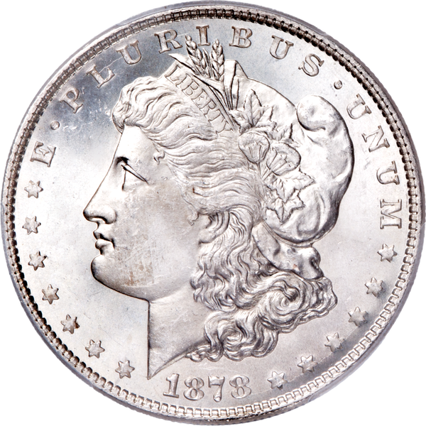 1878 Morgan Silver Dollar, 8 Tail Feathers PCGS MS64