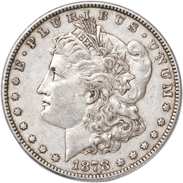 1878 Morgan Silver Dollar, 7 Feathers, 2nd Reverse