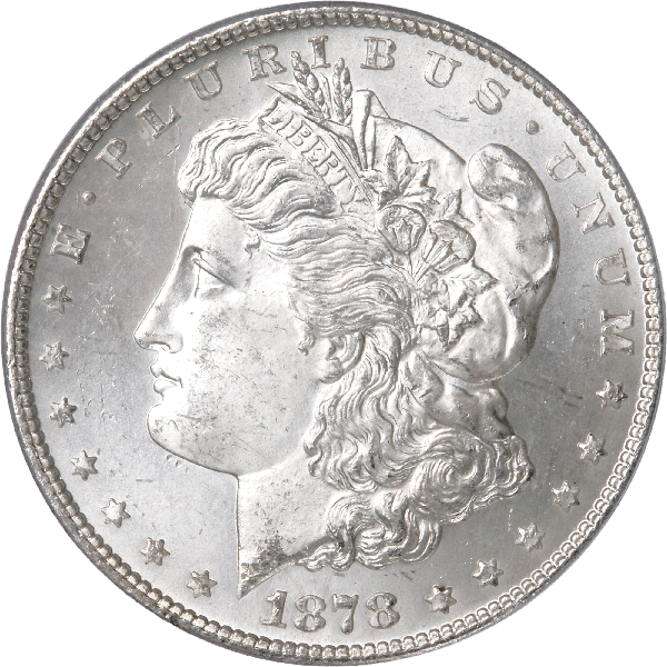 1878-S Morgan Silver Dollar, PCGS Certified, Gem Uncirculated