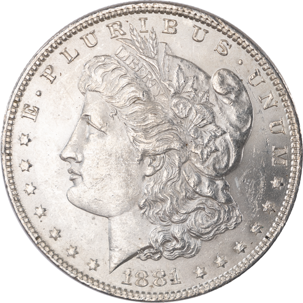 1881 Morgan Silver Dollar AU55