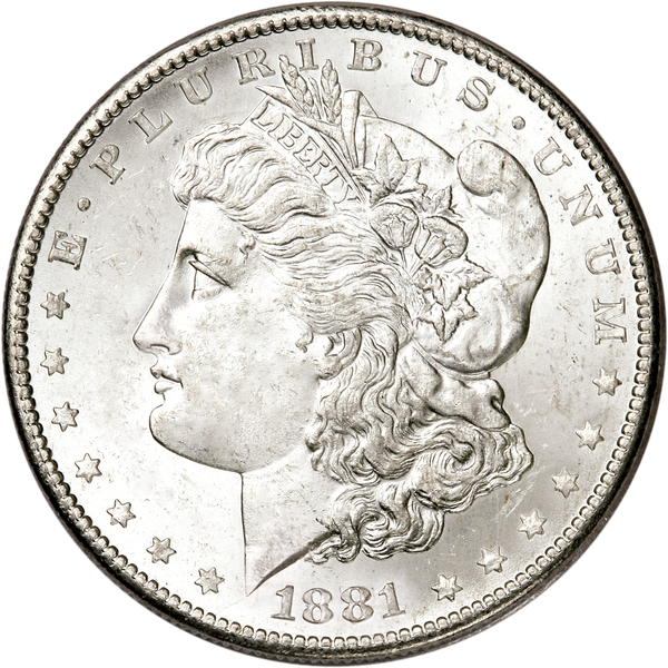1881-S Morgan Silver Dollar MS60