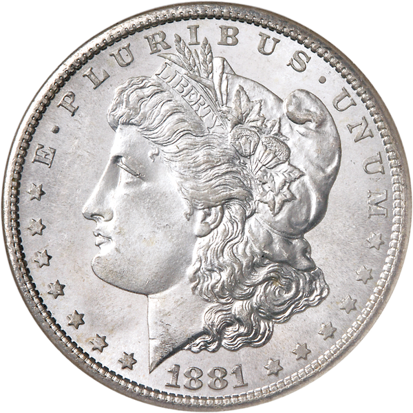 1881-S Morgan Silver Dollar MS65