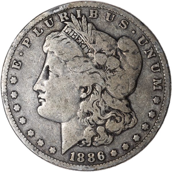 1886-O Morgan Silver Dollar VG#2
