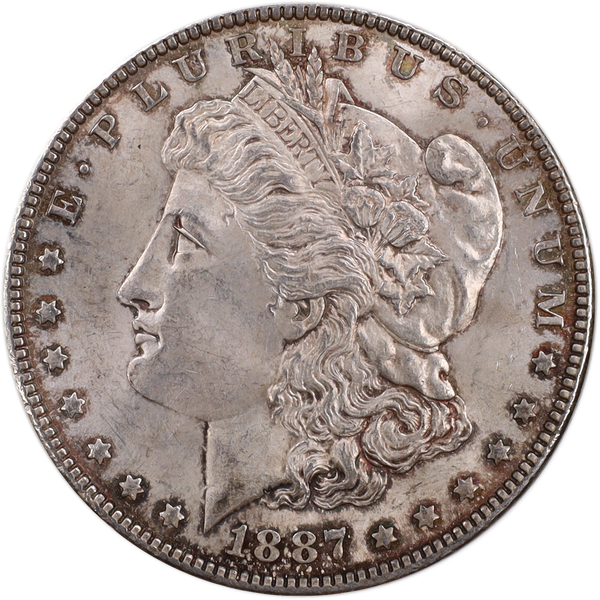 1887 Morgan Silver Dollar, About Uncirculated #2