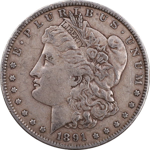 1891 Morgan Silver Dollar VF