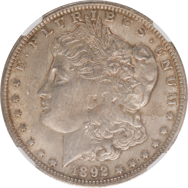 1892-O Morgan Silver Dollar NGC     AU50