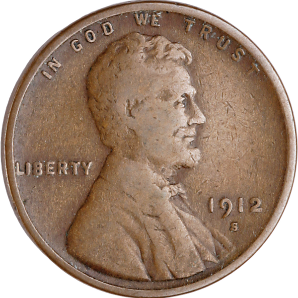 1912-S Lincoln Head Cent, Good