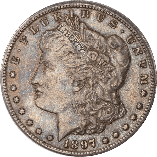 激レア イギリスアンティーク D.C.L  スラブ 1897-S Morgan Silver Dollar MS63 | Littleton Coin Company