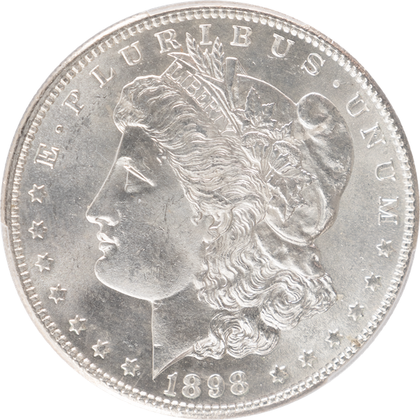 1898-S Morgan Silver Dollar PCGS M63+