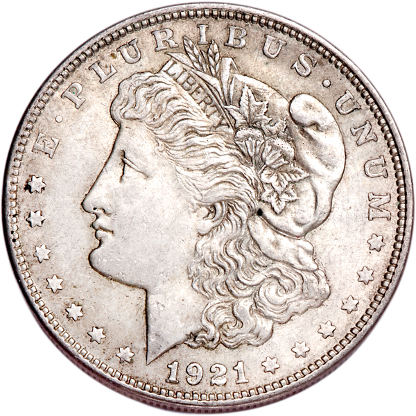 1921 U.S. Morgan Silver Dollar - Original Skin Coins