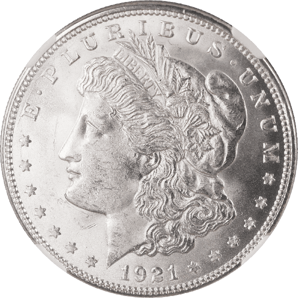 1921-D Morgan Silver Dollar, NGC Certified, Very Choice