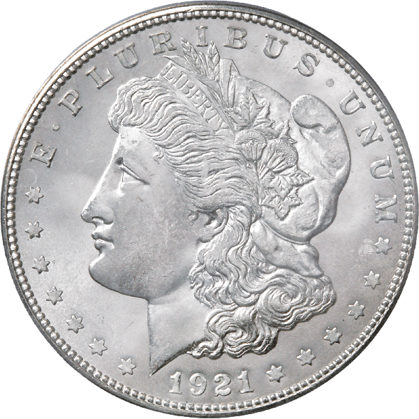 1921-D Morgan Silver Dollar, PCGS Certified, Very Choice