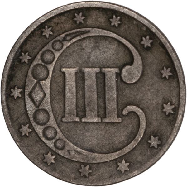 1852 Silver Three-Cent Piece Variety 1 | Littleton Coin