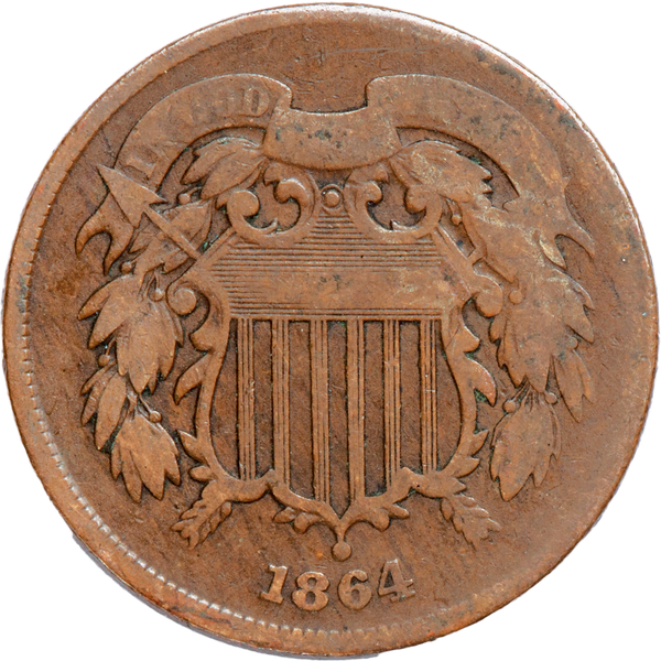 Two Cent Piece - Large Motto - 1864 G