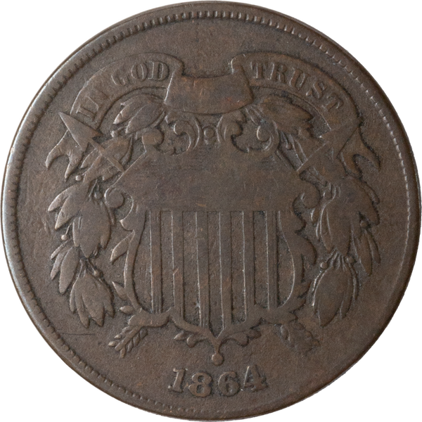 1864 Two-Cent Piece, Large Motto