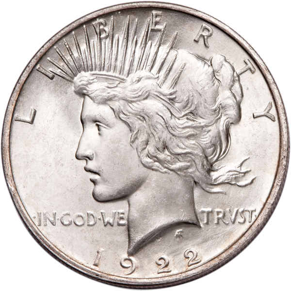 1922 Peace Dollar MS60