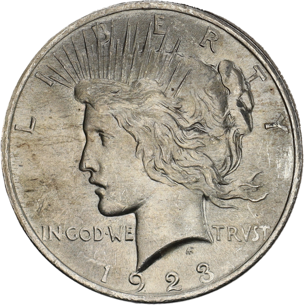 1922-S Peace Silver Dollar, Low Relief