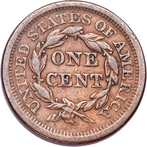 1853 BRAIDED HAIR HALF CENT A VF AMAZING DETAIL! FREE SHIPPING With Five  Items
