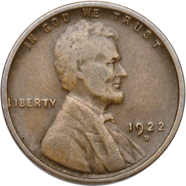 1922-D Lincoln Head Cent, Very Good