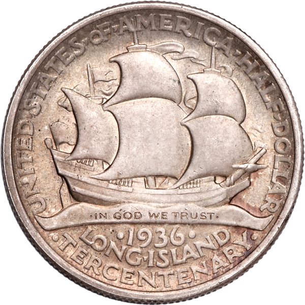 アメリカ　1936 ロングアイランド　記念銀貨　ハーフダラー 1936 Long Island Tercentenary Silver Half Dollar | Littleton Coin