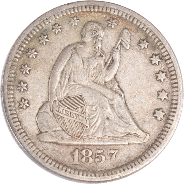 1857 Liberty Seated Quarter