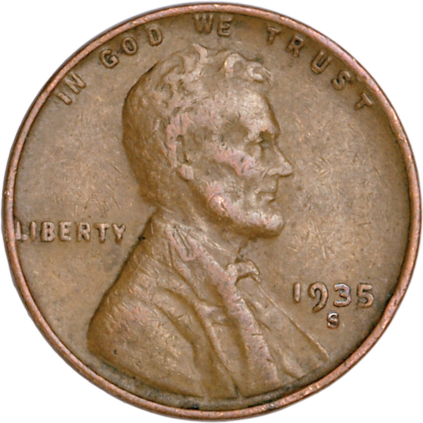 1935-S Lincoln Head Cent CIRC