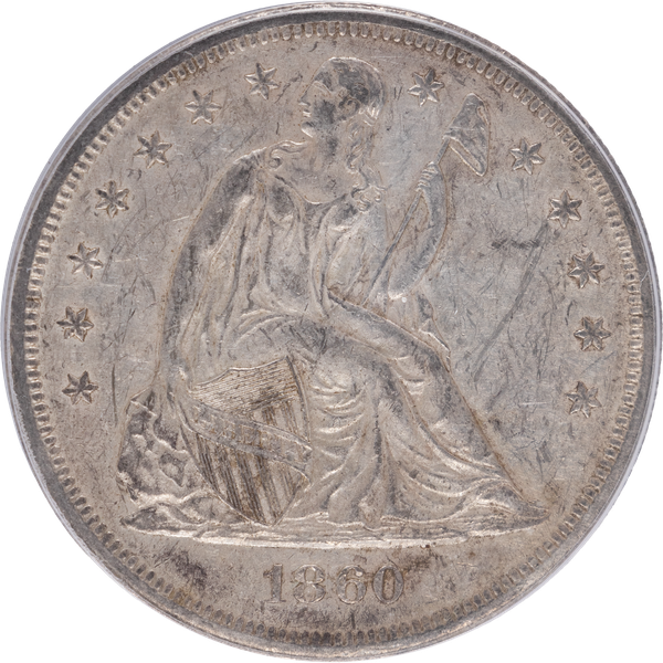 1860-O Lib Seated Slv $ No Motto ANAAU-D