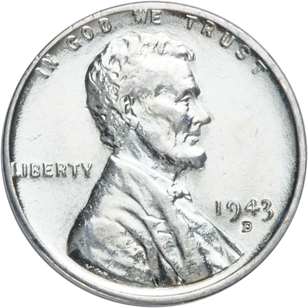 1943-D Lincoln Head Cent Steel Reprocessed