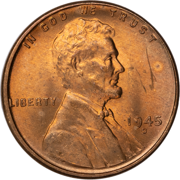 1945-D Lincoln Head Cent AU50