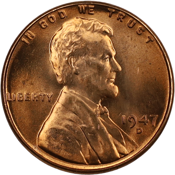 1947-D Lincoln Head Cent MS60