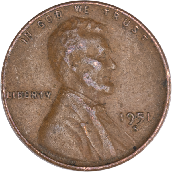 1951-S Lincoln Head Cent CIRC