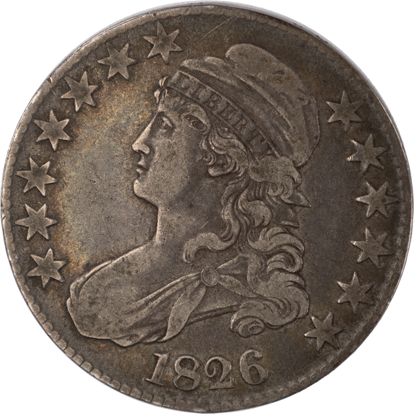 1826 Capped Bust Silver Half Dollar
