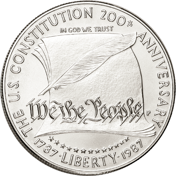 1987-P Constitution Bicentennial Silver Dollar | Littleton Coin