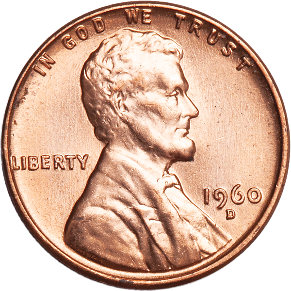 1960-D Lincoln Head Cent Small Date MS60