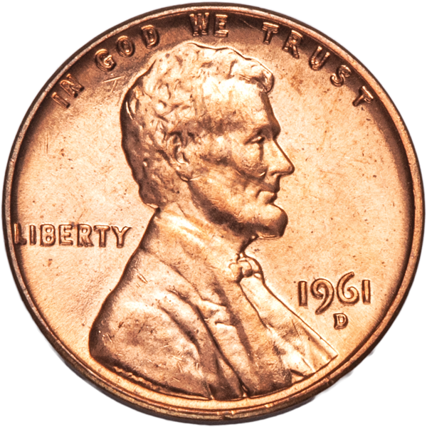 1961-D Lincoln Head Cent MS60