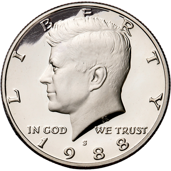1988-S Kennedy Half Dollar