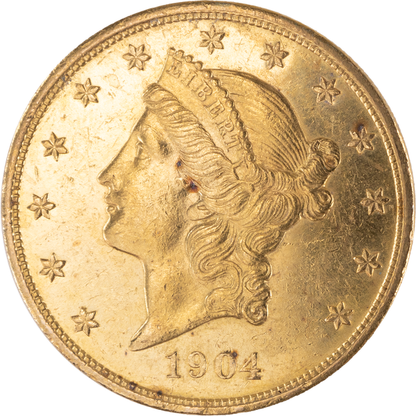 1904 Liberty Head $20 Gold MS60