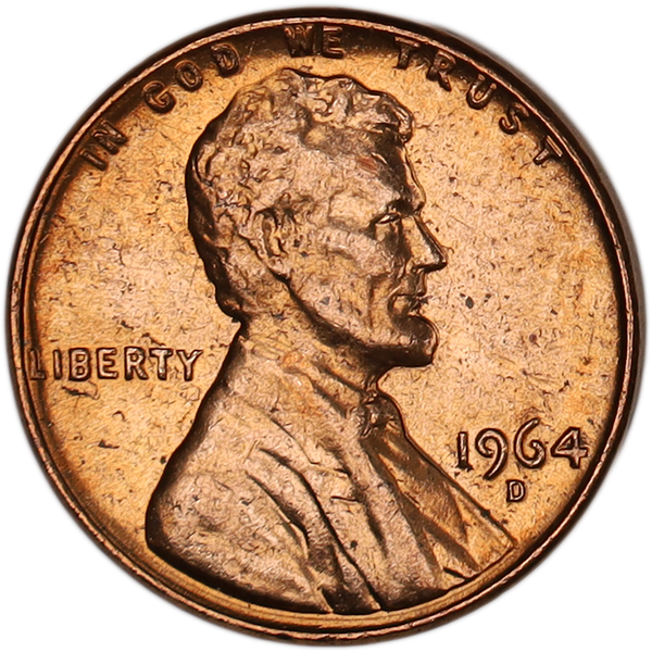 1964-D Lincoln Head Cent MS60